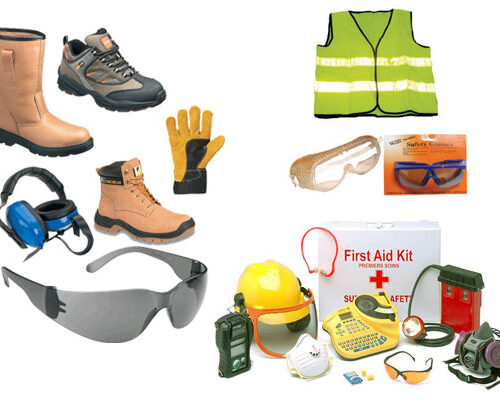 Safety equipment (safety shoes-gloves-protective eyewear…etc.)